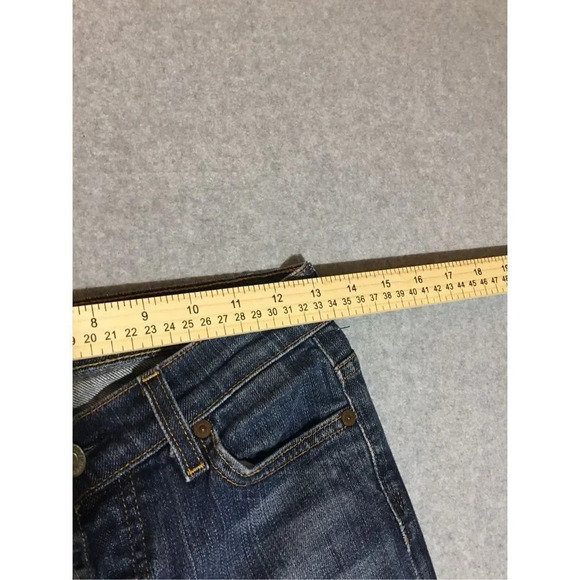 Womens 7 For All Mankind Jeans Size 26 Waist Boycut Button Fly Cropped Raw Hem - Picture 2 of 6